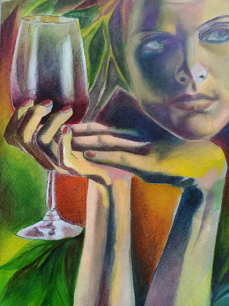 Original Portraiture Women Painting by Paola Imposimato