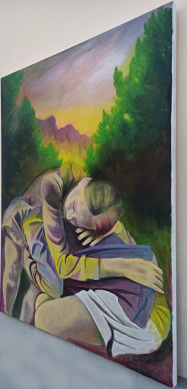 Original Figurative Mountain Painting by Paola Imposimato