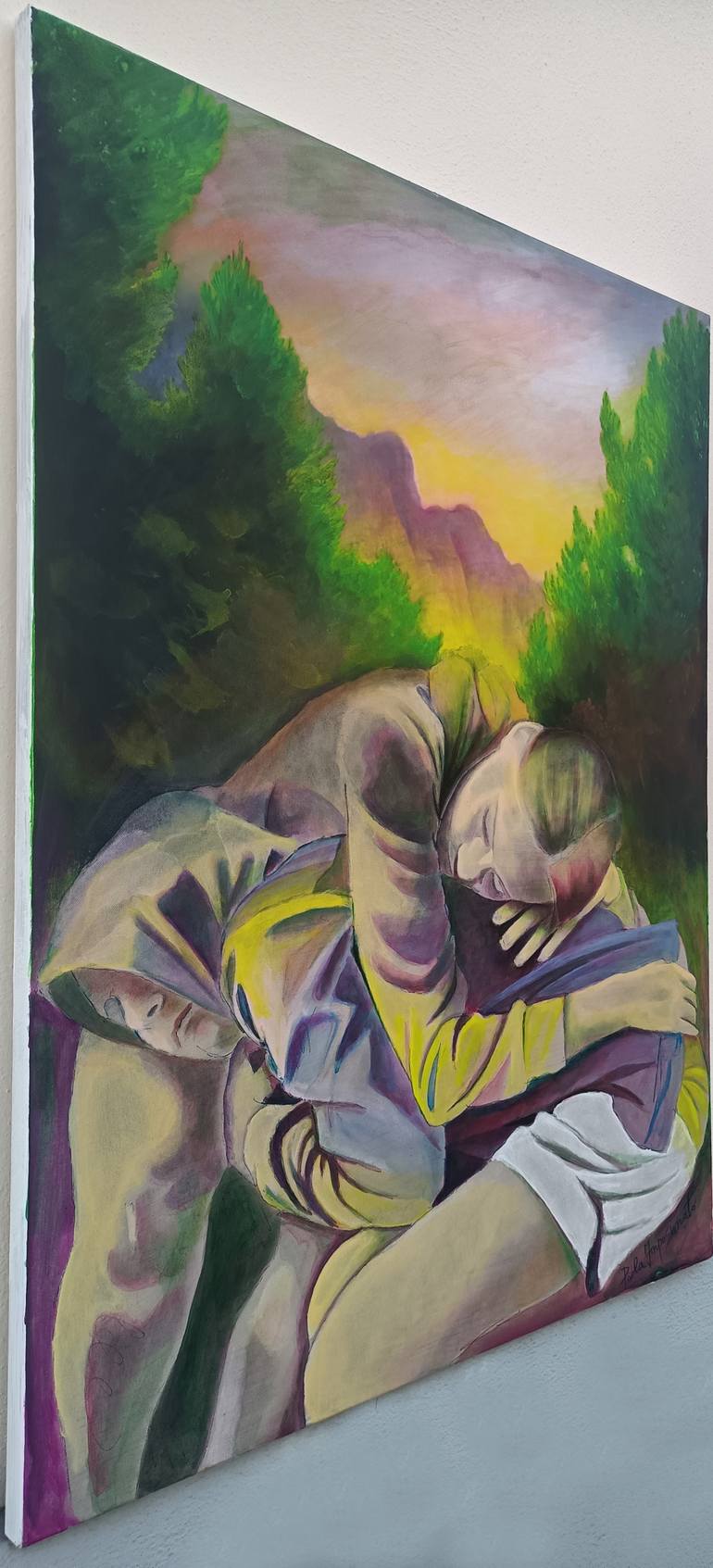 Original Figurative Mountain Painting by Paola Imposimato