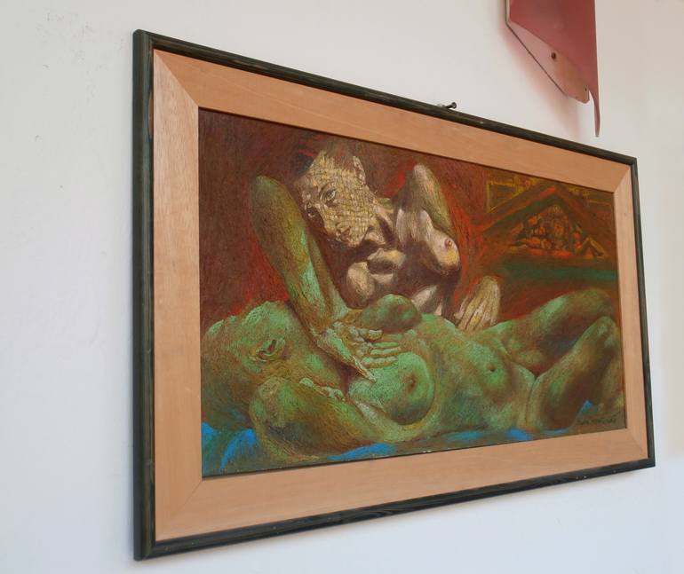 Original Expressionism Nude Painting by Paola Imposimato