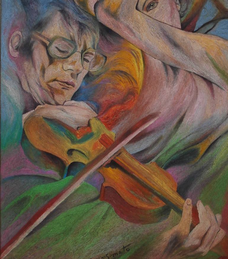 Original Figurative Music Painting by Paola Imposimato