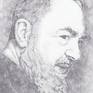 This Artwork represents the portrait of Padre Pio of Pietrelcina, executed completely in pencil in contemporary figurative style, inspired by my devotion to the saint, whose liturgical memory is celebrated on September 23, the anniversary of his death. He was the recipient, still alive, of a popular veneration of imposing proportions.