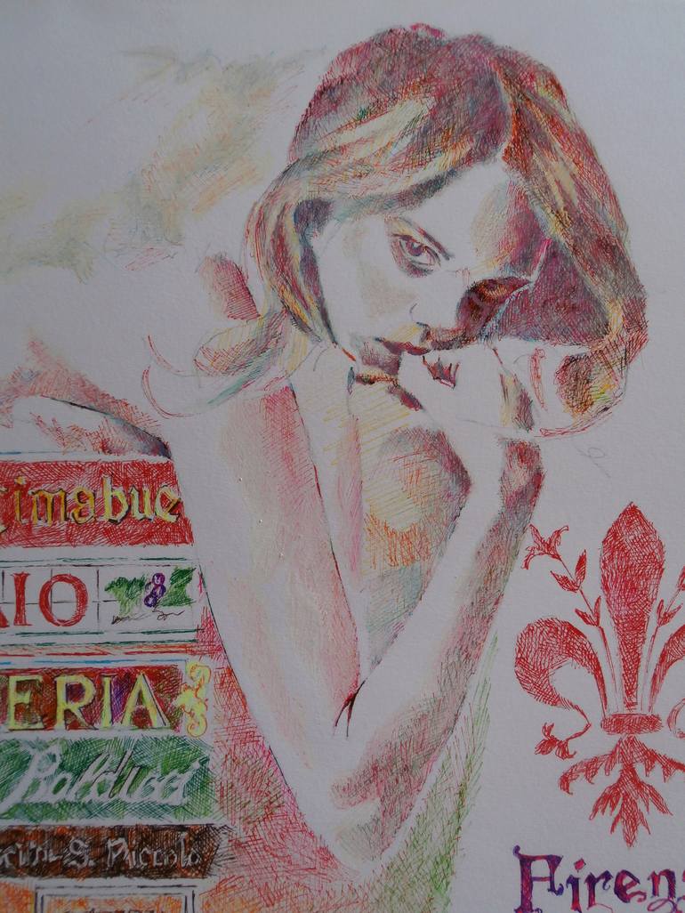 Original Illustration Portrait Drawing by Paola Imposimato