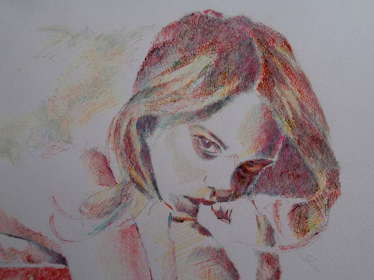 Original Illustration Portrait Drawing by Paola Imposimato