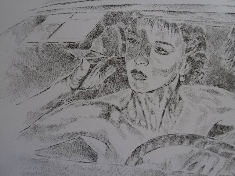 Original Expressionism Car Drawing by Paola Imposimato