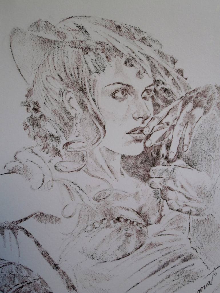 Original Figurative Women Drawing by Paola Imposimato