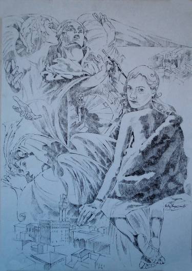 Original Figurative Fantasy Drawings by Paola Imposimato