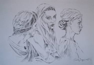 Original Figurative Women Drawings by Paola Imposimato