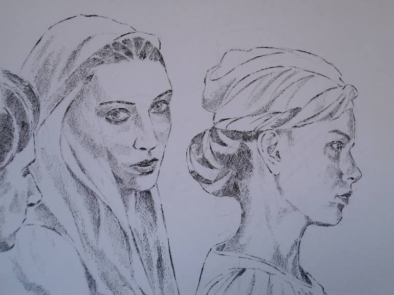 Original Figurative Women Drawing by Paola Imposimato