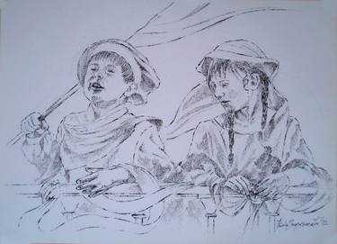 Print of Figurative Children Drawings by Paola Imposimato