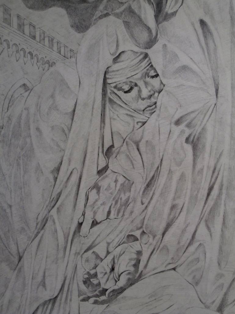 Original Expressionism Religious Drawing by Paola Imposimato