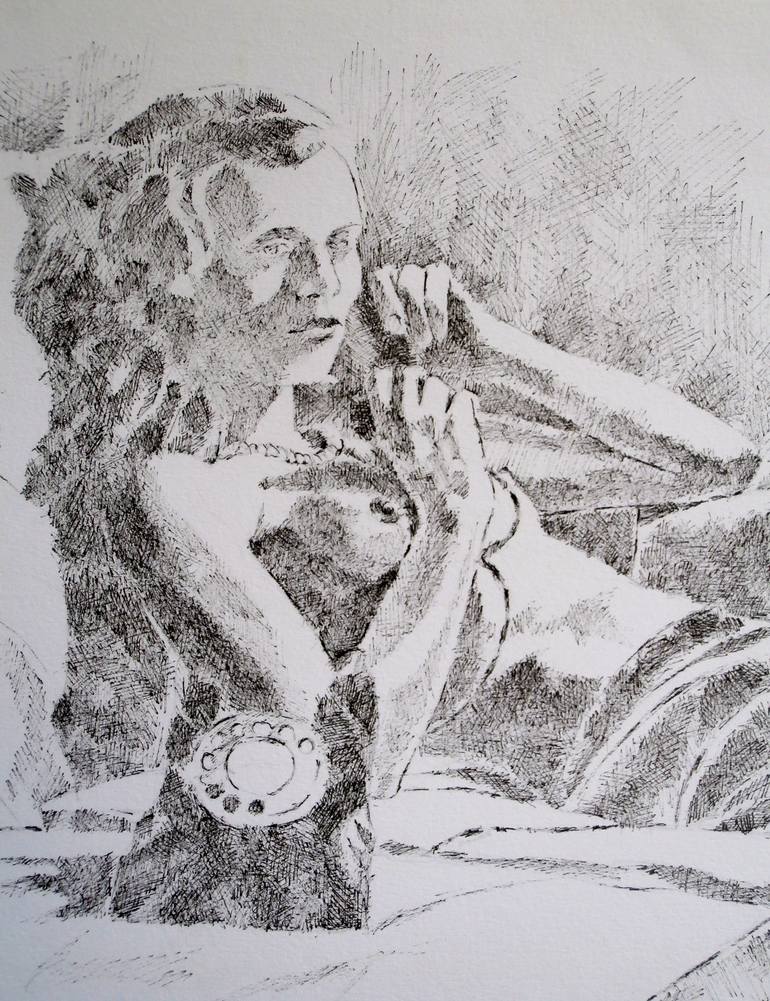 Original Women Drawing by Paola Imposimato