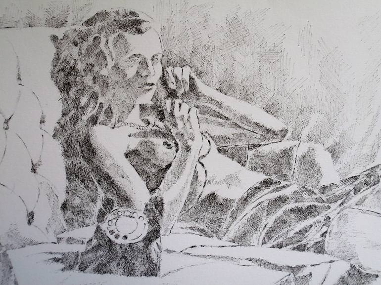 Original Women Drawing by Paola Imposimato