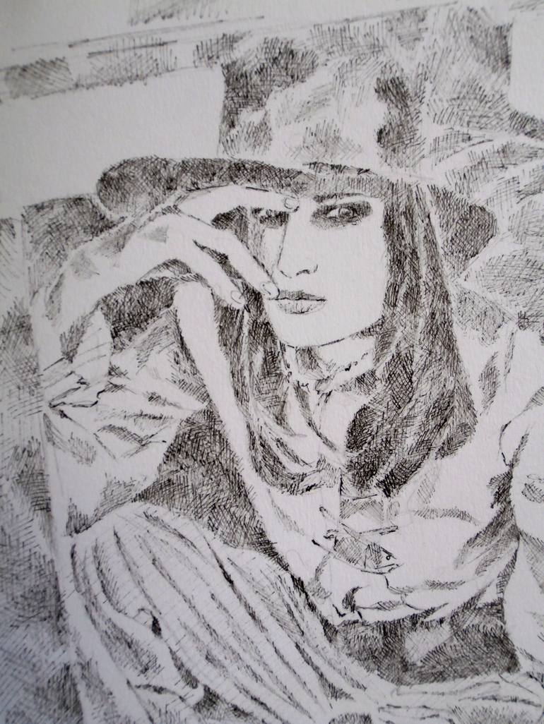 Original Women Drawing by Paola Imposimato