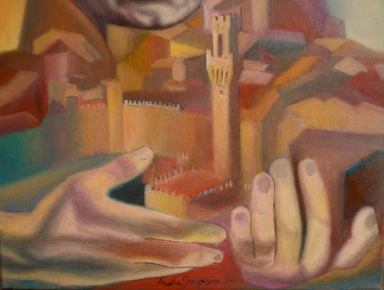Original Expressionism Religion Painting by Paola Imposimato