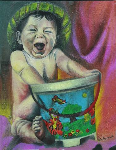 Print of Figurative Children Paintings by Paola Imposimato
