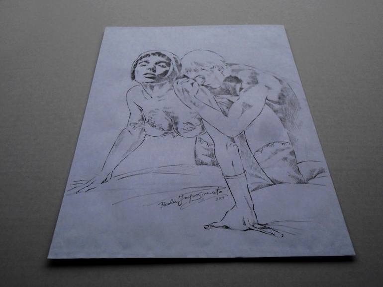 Original Erotic Drawing by Paola Imposimato