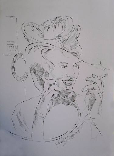 Print of Women Drawings by Paola Imposimato