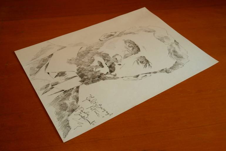 Original Figurative People Drawing by Paola Imposimato