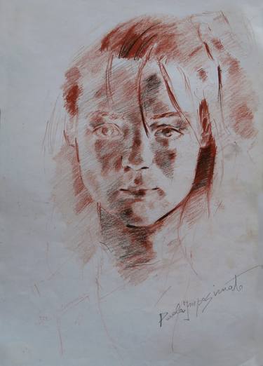 Original Fine Art Portrait Drawings by Paola Imposimato