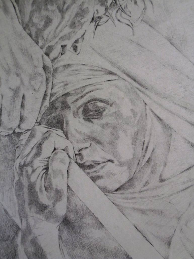 Original Figurative Religious Drawing by Paola Imposimato