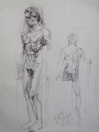 Original Figurative Nude Drawings by Paola Imposimato