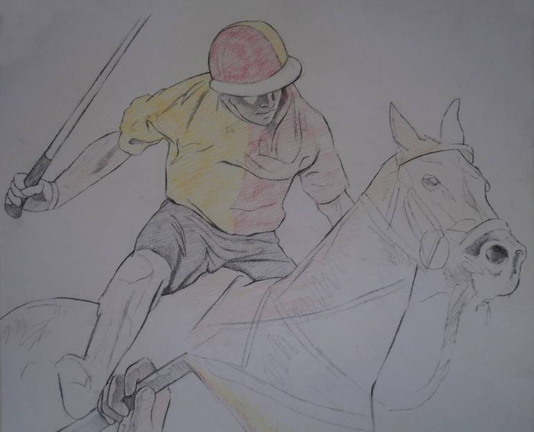 Original Horse Drawing by Paola Imposimato