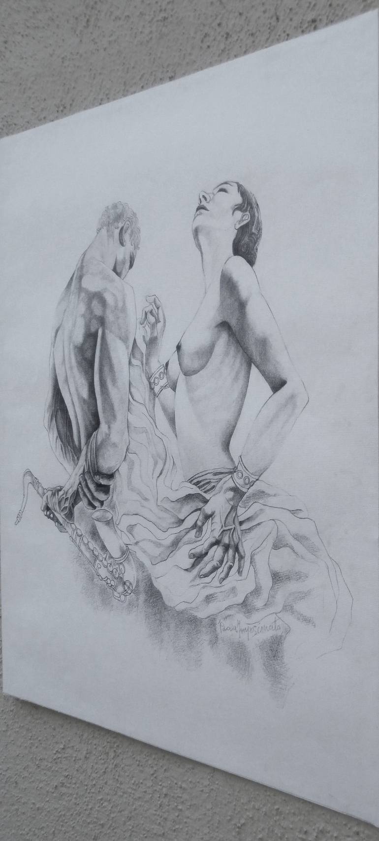 Original Nude Drawing by Paola Imposimato