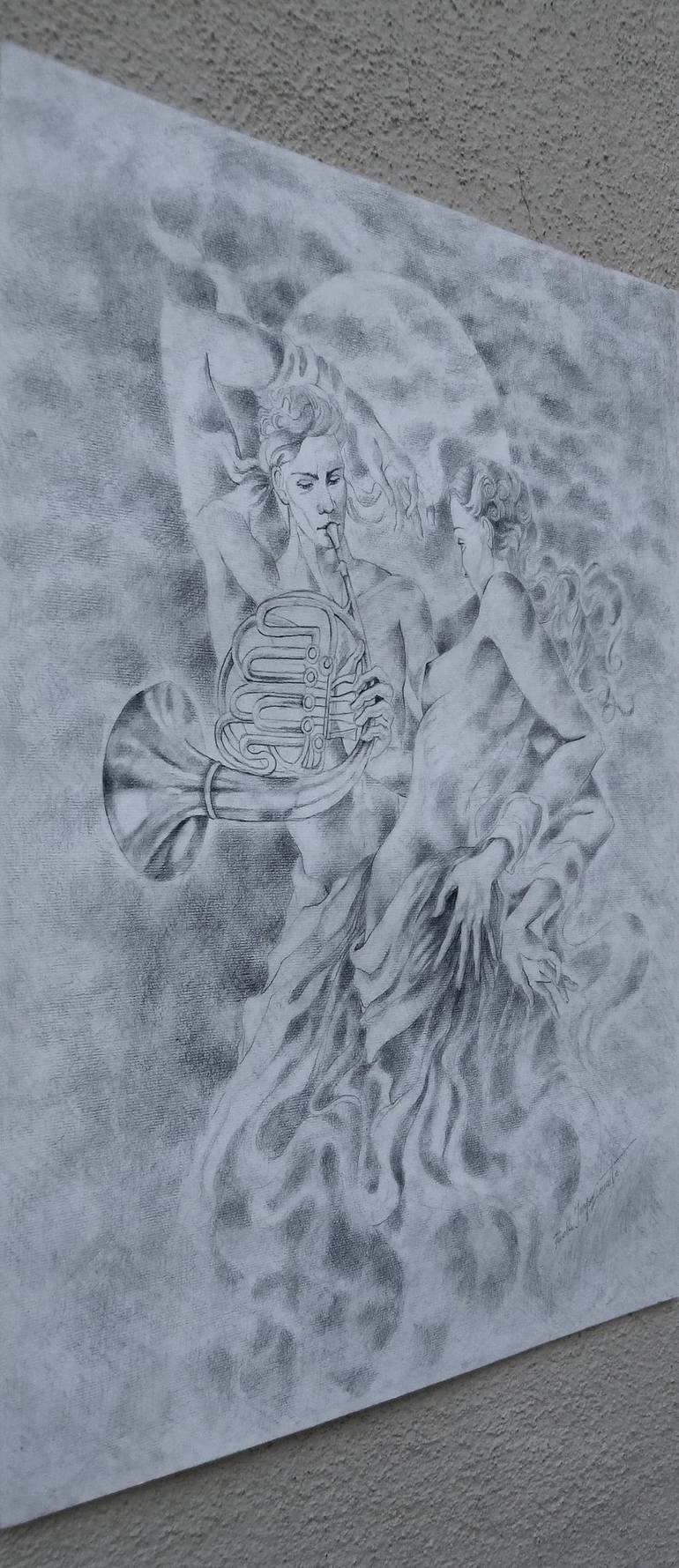 Original Figurative Music Drawing by Paola Imposimato