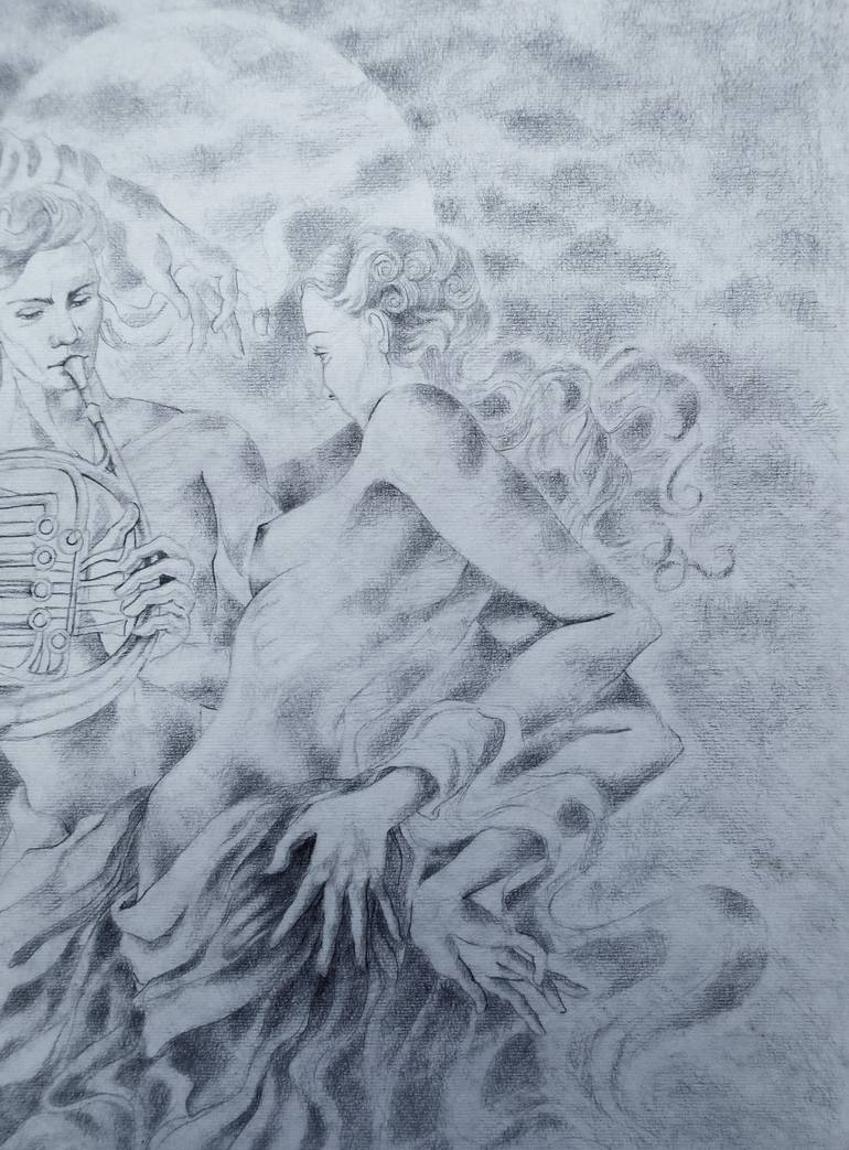 Original Figurative Music Drawing by Paola Imposimato