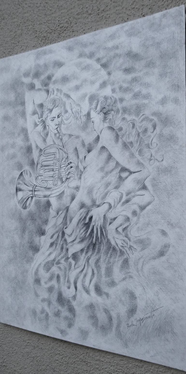 Original Figurative Music Drawing by Paola Imposimato