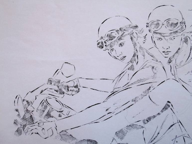 Original Women Drawing by Paola Imposimato