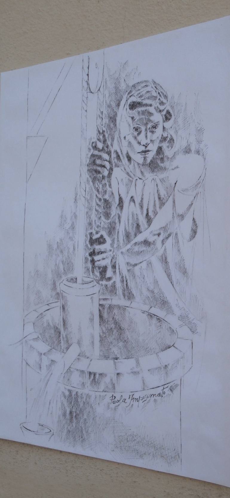 Original Figurative Women Drawing by Paola Imposimato