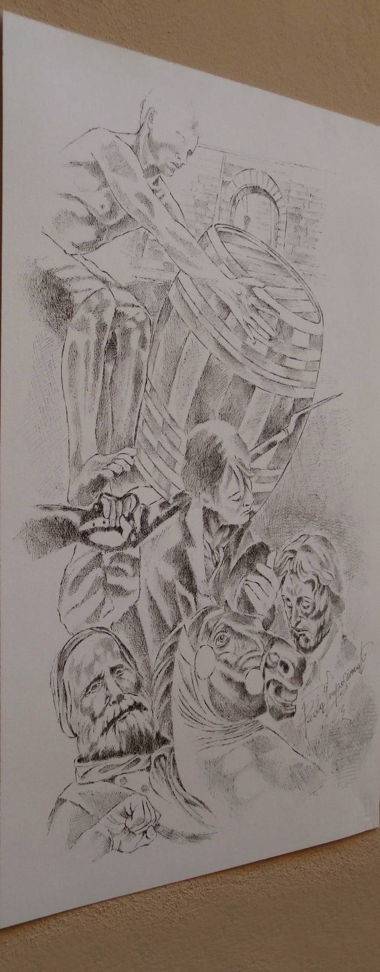 Original Expressionism Pop Culture/Celebrity Drawing by Paola Imposimato