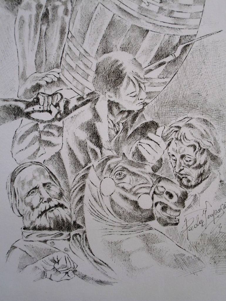 Original Expressionism Pop Culture/Celebrity Drawing by Paola Imposimato