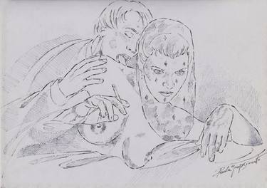 Print of Erotic Drawings by Paola Imposimato