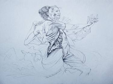 Original Figurative Performing Arts Drawings by Paola Imposimato