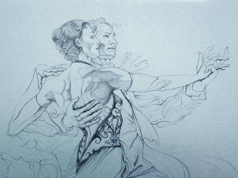 Original Figurative Performing Arts Drawing by Paola Imposimato