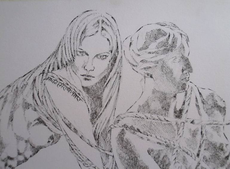 Original Nude Drawing by Paola Imposimato