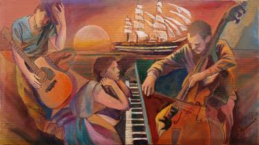 Print of Figurative Music Paintings by Paola Imposimato