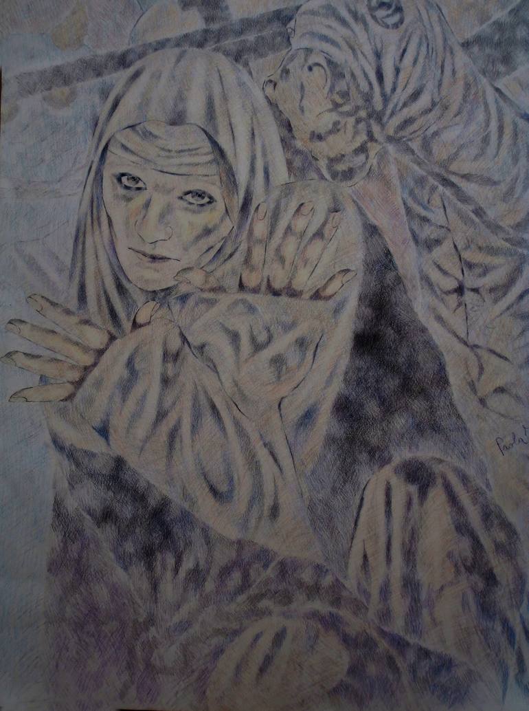 Original Religious Drawing by Paola Imposimato