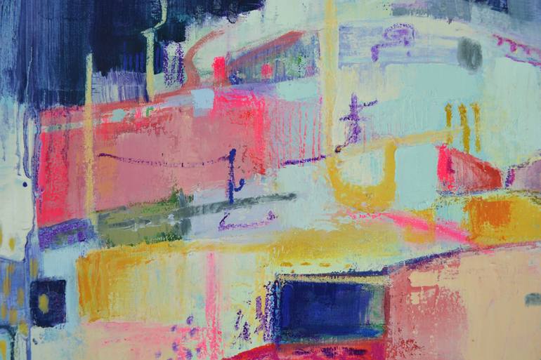 Original Abstract Landscape Painting by Sasja Cappendijk
