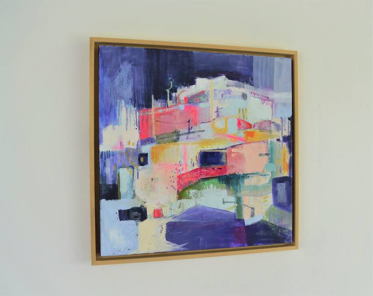 Original Abstract Landscape Painting by Sasja Cappendijk