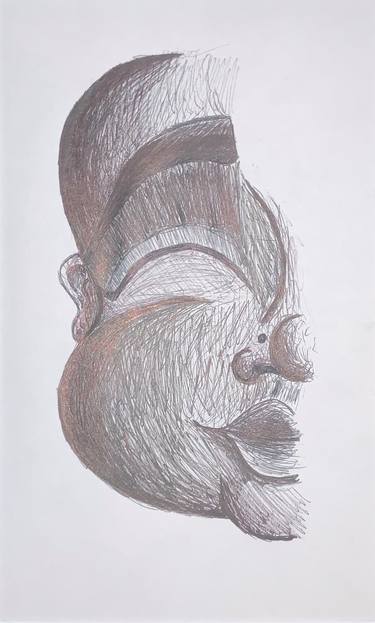 Original Abstract Portrait Drawing by Isaiah Gifford
