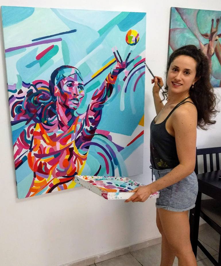 Original Pop Art People Painting by Ariella Charny