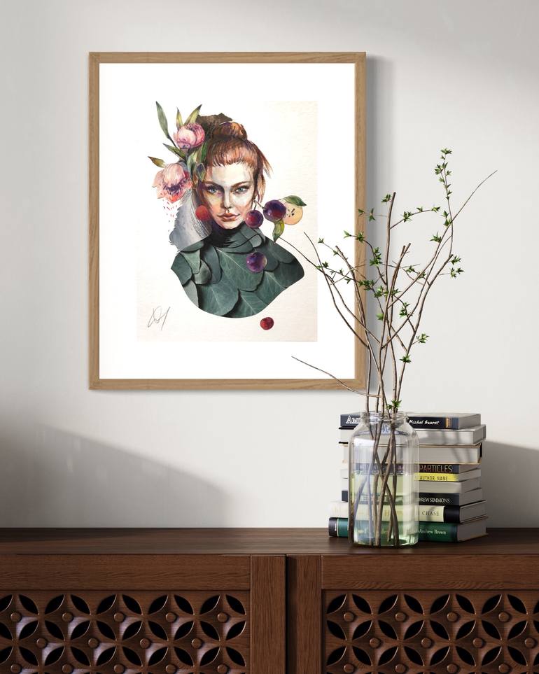 Original Figurative Women Mixed Media by Sofia Khaleeva