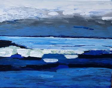 Original Abstract Expressionism Seascape Paintings by Nuné Shakhparonyan