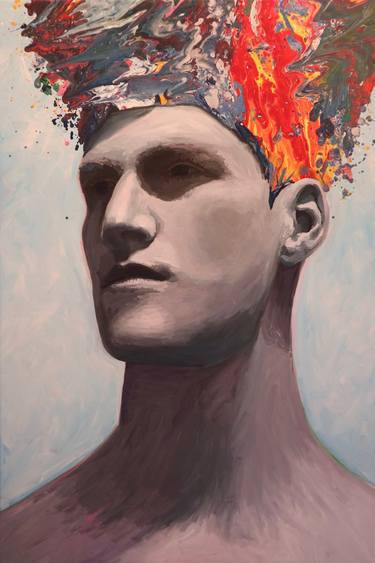 Original Abstract Portrait Paintings by Sophius from Paris