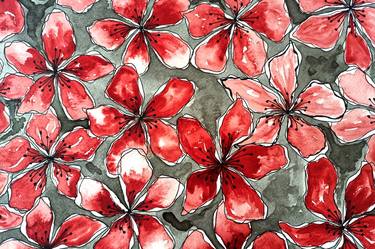 Print of Abstract Floral Paintings by Anishha Deshppande