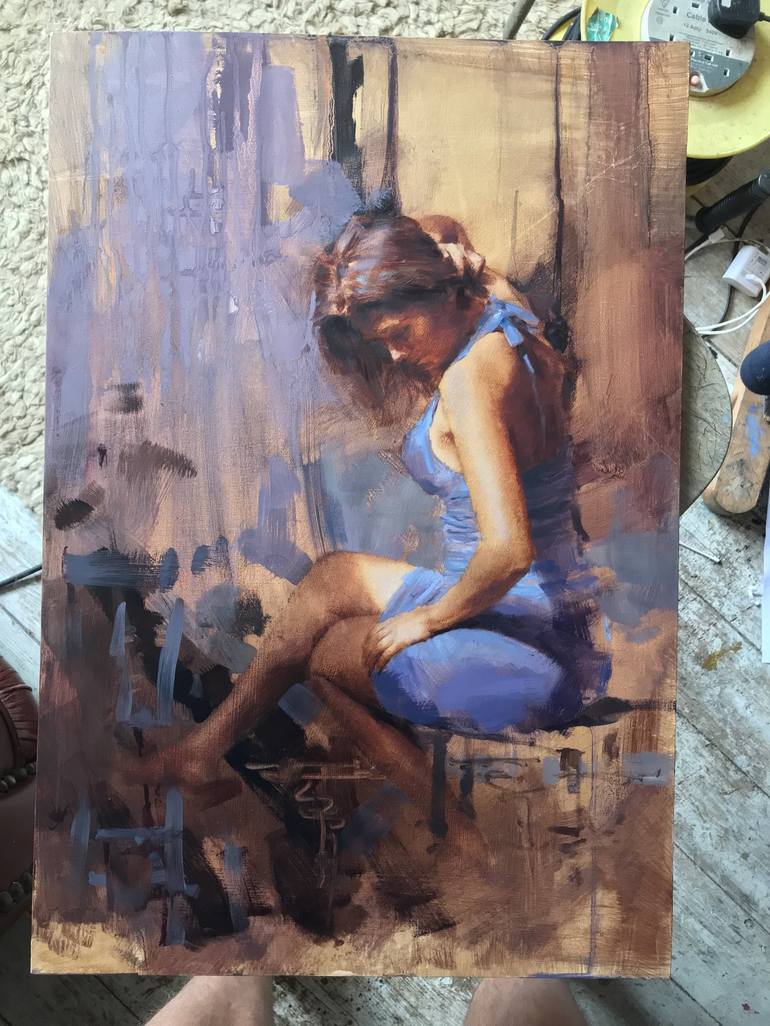 Original Figurative People Painting by antony hinchliffe